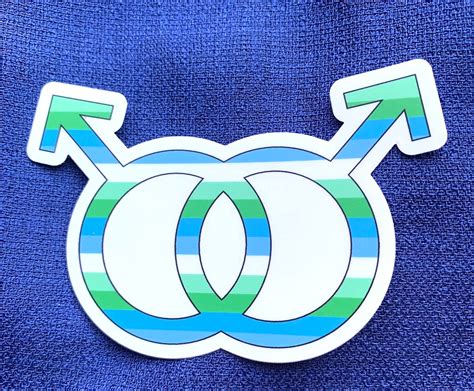 Gay Male Pride Vinyl Sticker Waterproof Gay Male Pride Flag Etsy