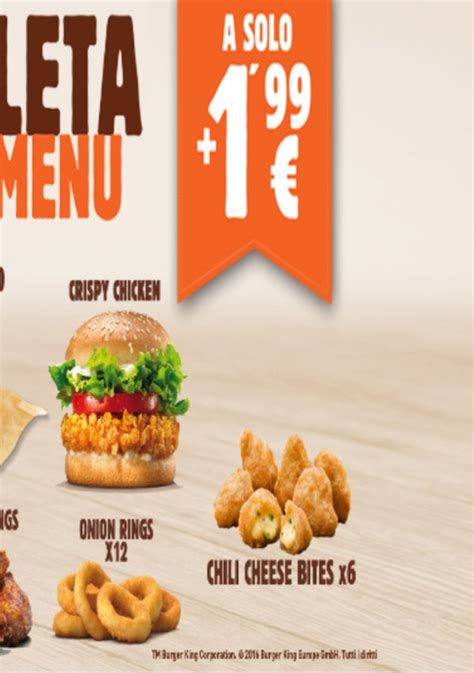 Men Burger King Corciano Specialit E Piatti Del Men Principale