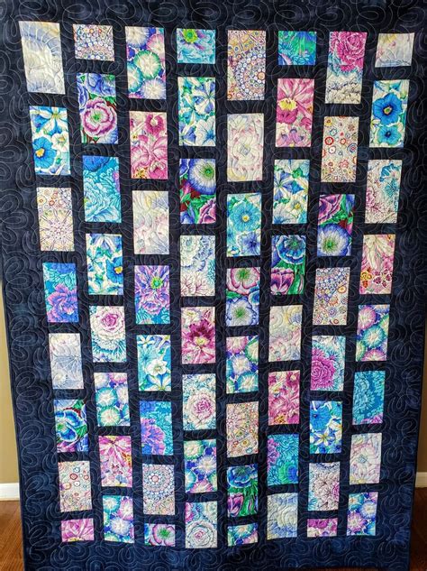 Flower Bed Quilt Kit With Kaffe Fassett Fabric Etsy