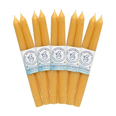 100 Beeswax Taper Candles Beeswax Co