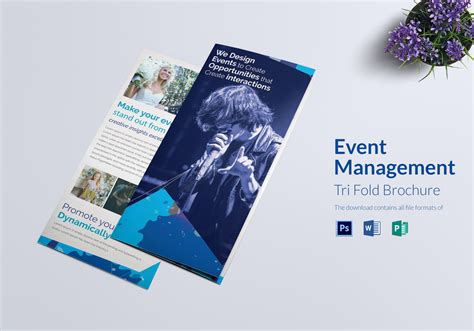 Event Management Tri Fold Brochure Design Template In Word Psd Publisher