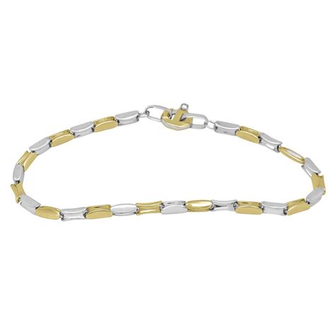 Bracciale Da Uomo In Oro Bianco E Giallo Baraka Luxury Zone