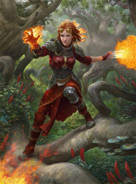 Mtgnexus Chandra Bold Pyromancer Art By Zack Stella