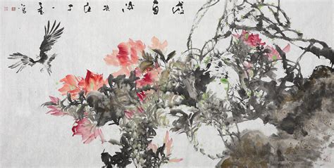 Chinese Flower And Bird Painting Ink Painting Freehand Brushwork Art