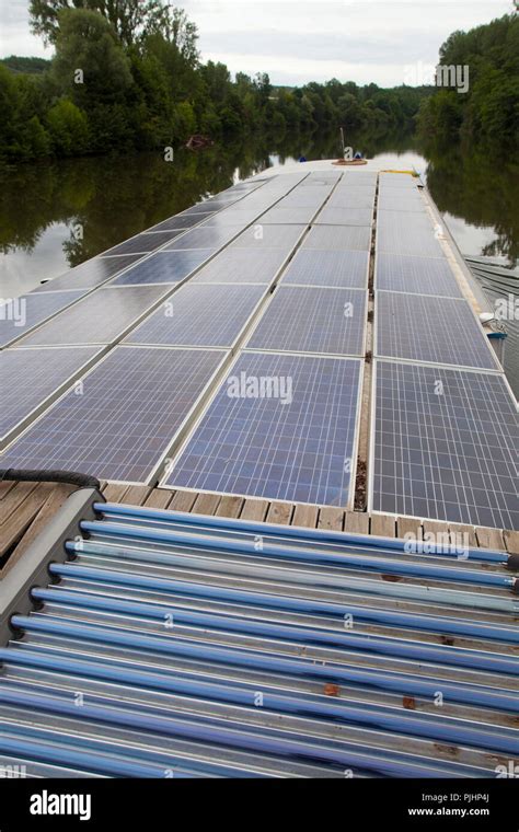 Solar Panels On A Barge Hi Res Stock Photography And Images Alamy