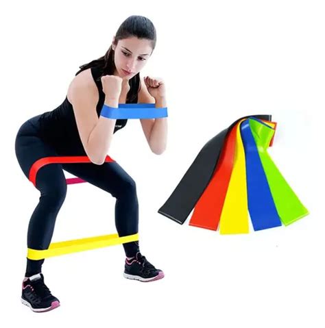 Kit de 5 bandas elásticas para entrenamiento minibanda ejercicio en