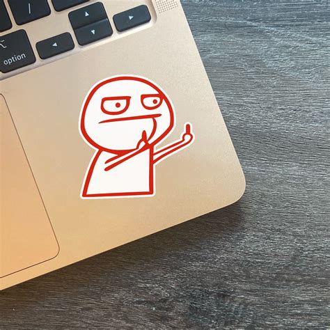 Middle Finger Guy Meme Sticker Can Be Custom Color Fuck You Etsy