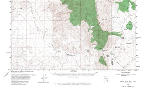 Virgin Peak Quadrangle Nevada Arizona Map Usgs Minute