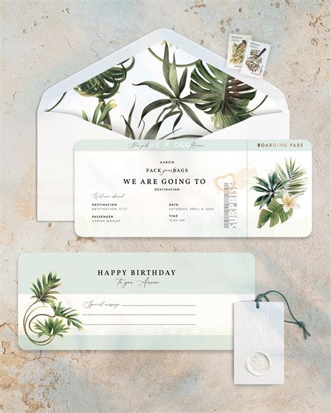 Boarding Pass Template, Boarding Pass Surprise, Editable Boarding ...