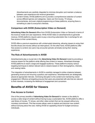 AVOD The Rise Of Ad Supported Video Streaming Platforms PDF