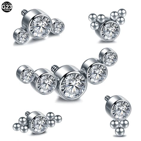 Pc G Titanium Dermal Anchor Top Internally Threaded Skin Diver