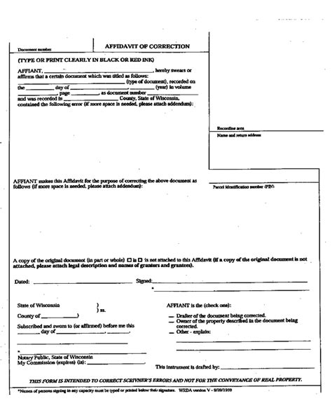 2022 Affidavit Of Correction Fillable Printable Pdf And Forms Handypdf