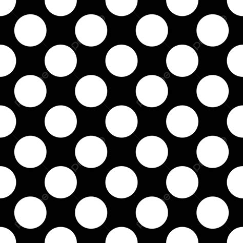 Vector Illustration Of Black Background With White Polka Dots In