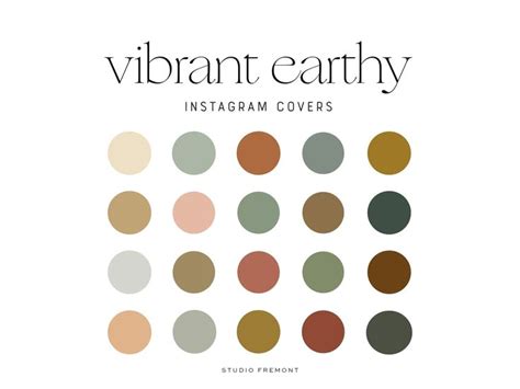 Colorful Boho Earth Tones Instagram Highlight Covers Solid Color