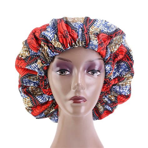 Kente African Print Satin Bonnets Ankara Satin Bonnet Satin Etsy