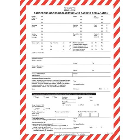 Savable Iata Dangerous Goods Declaration Form Porn Sex Picture