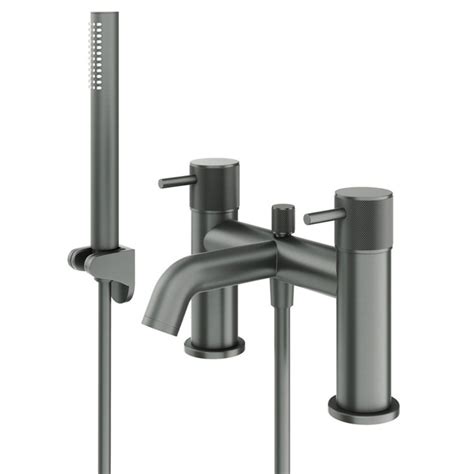 Abacus Iso Pro Anthracite Deck Mounted Bath Shower Mixer Sanctuary