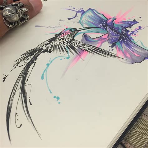 80+ Best Watercolor Hummingbird Tattoo - Meaning and Designs (2019)