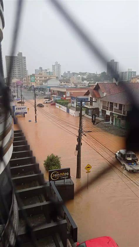 Fortes Chuvas Causam Alagamentos Em Ruas De Indaial Veja Imagens