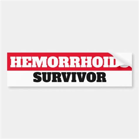 Hemorrhoids Survivor Bumper Sticker Zazzle