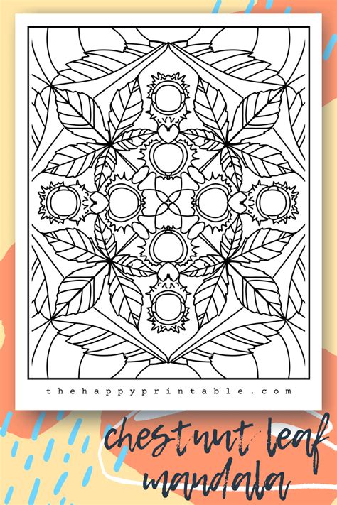 Leaf Mandala Coloring Pages | The Happy Printable