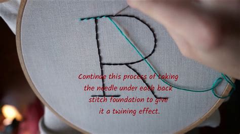 Whipped Back Stitch Hand Embroidery Tutorial Youtube