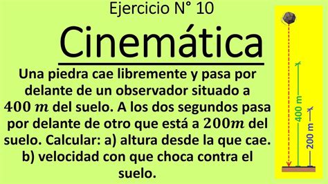 Cinemática N 10 Física Pre Uni RF YouTube