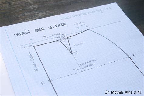 Aprender a coser faldas parte 1 Cómo hacer un patrón base Oh Mother