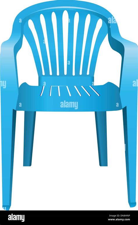 White Plastic Patio Chair Stock Vector Images Alamy