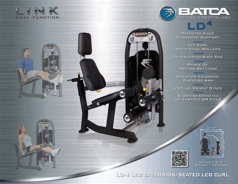 Batca Link Dual Function Ld 4 Leg Extension Seated Leg Curl