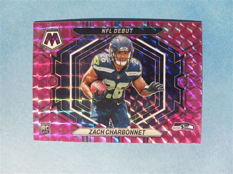 2023 Panini Mosaic Nfl Debut Nd 11 Zach Charbonnet Pink Camo Prizm