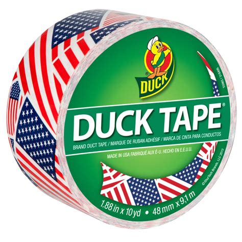 Printed Duct Tape US Flag 1 88 In X 10 Yd Duck Brand