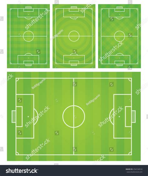 Football Soccer Field Vector Illustration 254134510 Shutterstock