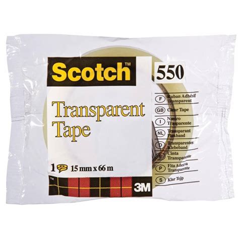 Scotch ruban adhésif transparent 550 ft 15 mm x 66 m