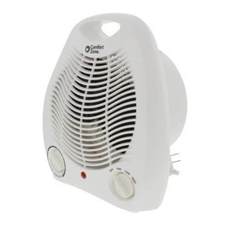 Comfort Zone Compact Portable Electric Space Heater Personal Fan Unit ...