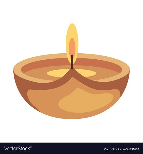 Wooden religious candle Royalty Free Vector Image