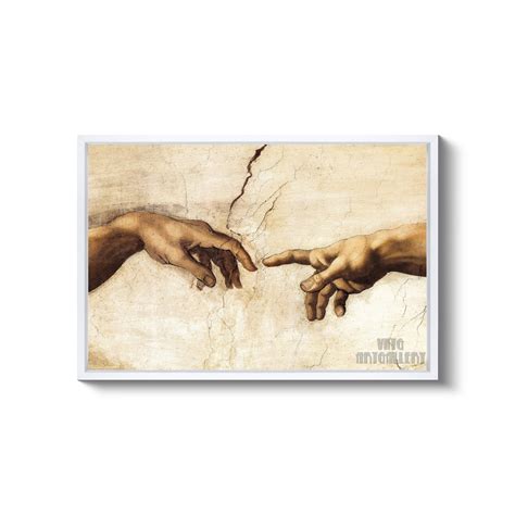 Michelangelo Buonarroti : Hand of God the Creation of Adam - Etsy