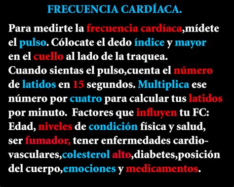 Cultura Física Frecuencia Cardiaca Fc