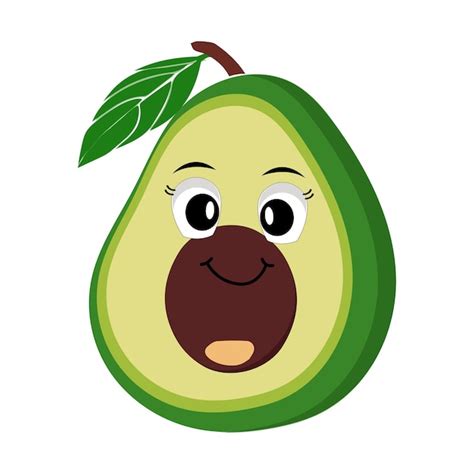 Premium Vector Cartoon Avocados Mascot Characters Hand Drawn Doodle