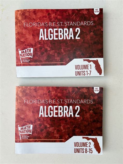 Florida B E S T Standards Algebra Volumns By Math Nation First