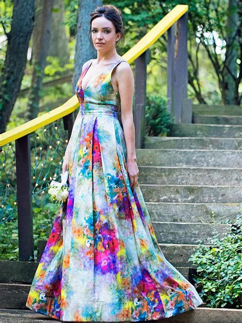 Multi Colored Wedding Dresses Fashion Dresses Nontraditional Wedding Dress Rainbow Wedding