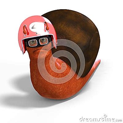 Cartoon Racing Snail Stock Images Image