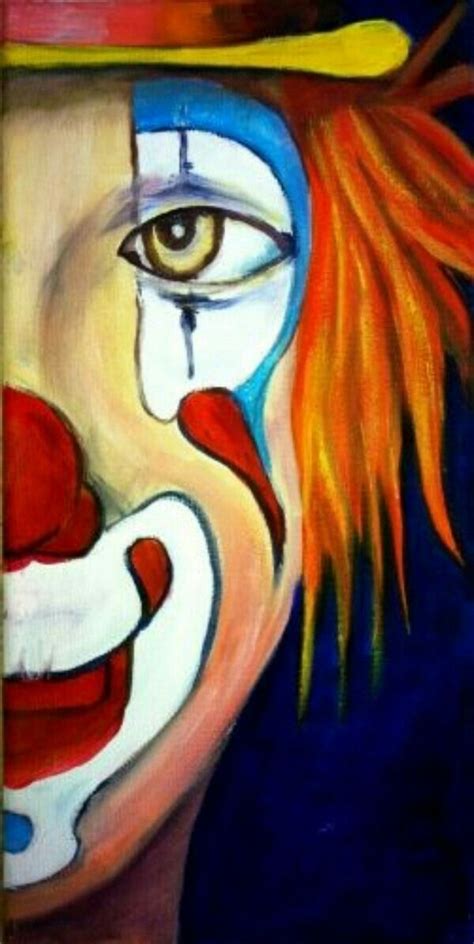 Pin By Jennifer Warfield On Toon SVilL Clown Paintings Abstract Face