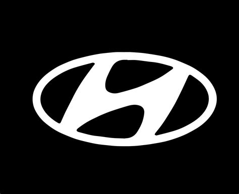 Hyundai Brand Logo Car Symbol White Design South Korean Automobile