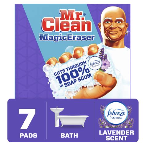 Mr Clean Magic Eraser Bath With Febreze Lavender Scent Cleaning Pads