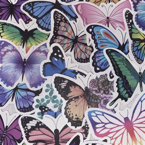 Aesthetic Butterfly Sticker Bundle 50 Pcs Perfect Depop