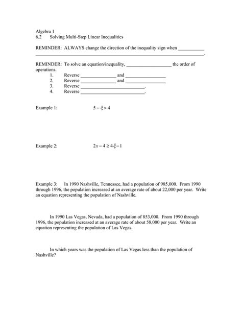 A Multistep Inequalities Notes Pdf