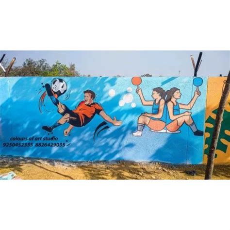 Sports Wall Painting Advertising Service At Rs Sq Ft In Perambalur