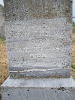 Mary Itress Holman M Morial Find A Grave