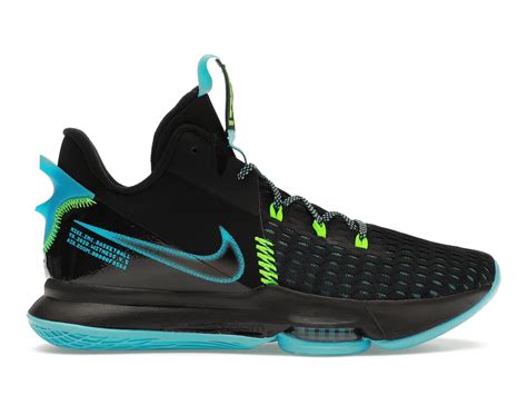 Nike LeBron Witness 5 Black Light Blue Fury Men's - CQ9381-004/CQ9380 ...